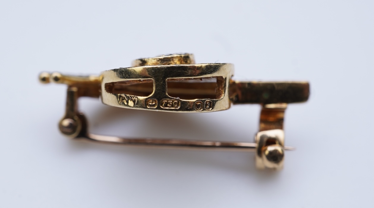 A diamond novelty brooch